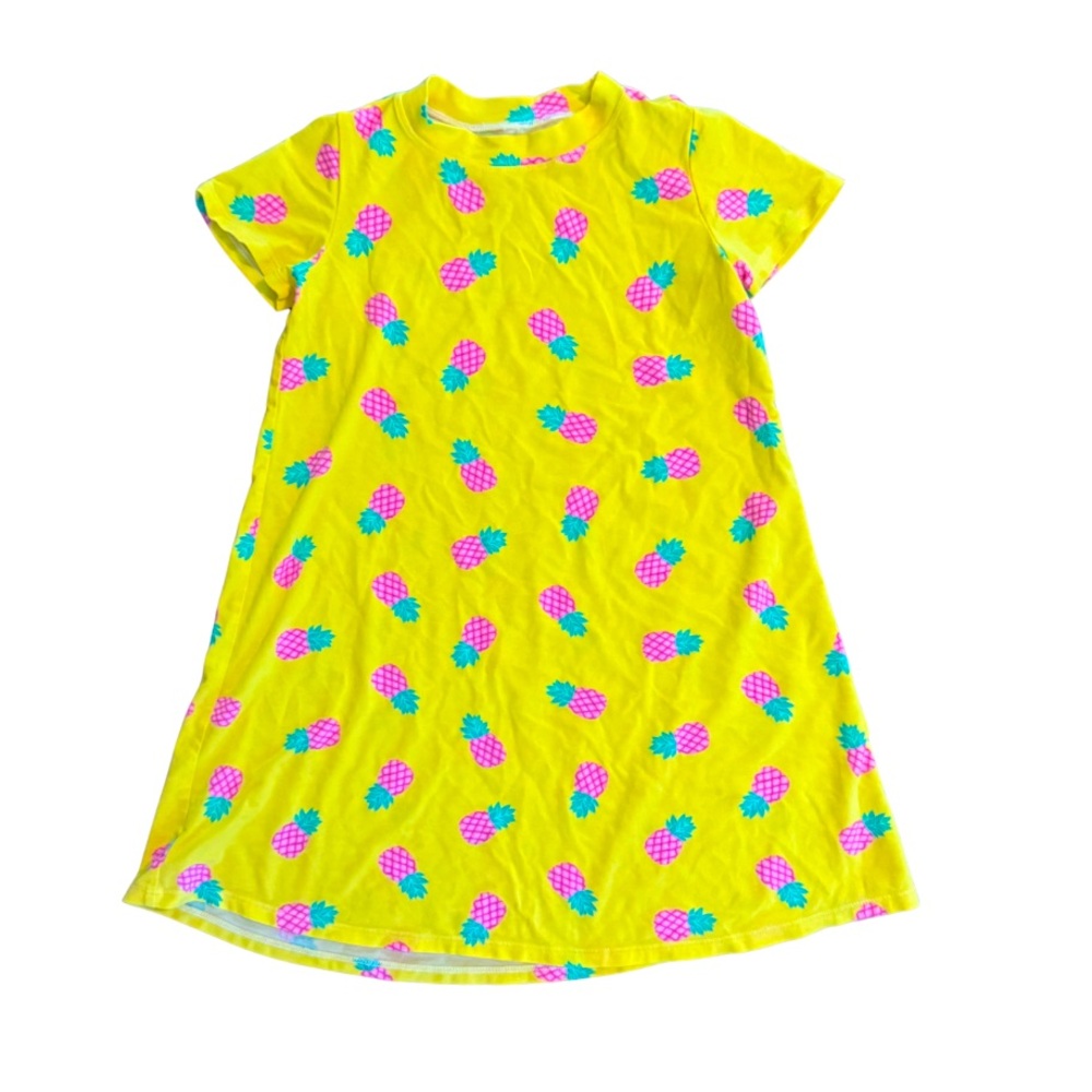 Lovey & Grink Girl's Pineapple Print Lounge Dress size M worn two times in EUC